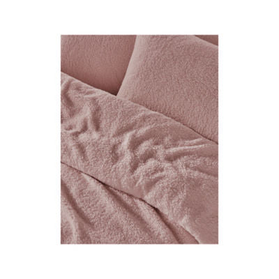 George Home pink teddy reversible duvet set double, imported from the UK