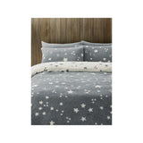 George Home Grey Star Print Teddy duvet cover King, imported from the UK