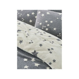 George Home Grey Star Print Teddy duvet cover King, imported from the UK