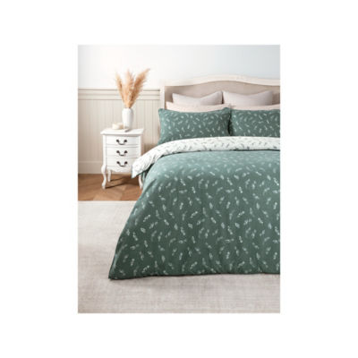 George Home green eucalyptus duvet set double, UK version