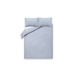 George Home Grey Seersucker Duvet Set Double (British brand)