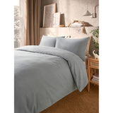 George Home grey brushed cotton plain duvet set super king (British brand)