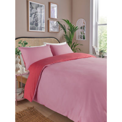 George Home bright pink reversible duvet set double - British product