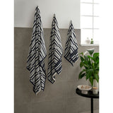 George Home Mingle Stripe bath sheet black white, UK version