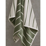 George Home hand towel pinstripe olivine, imported from the UK