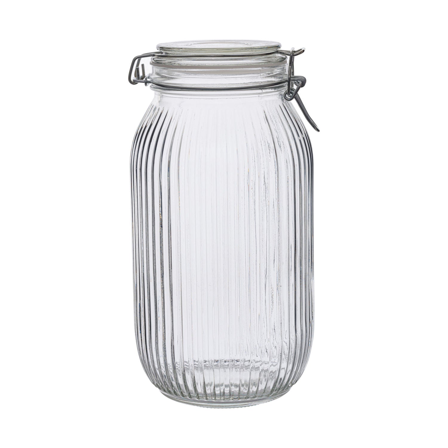 George Home ribbed clip lid canister 2L - British product