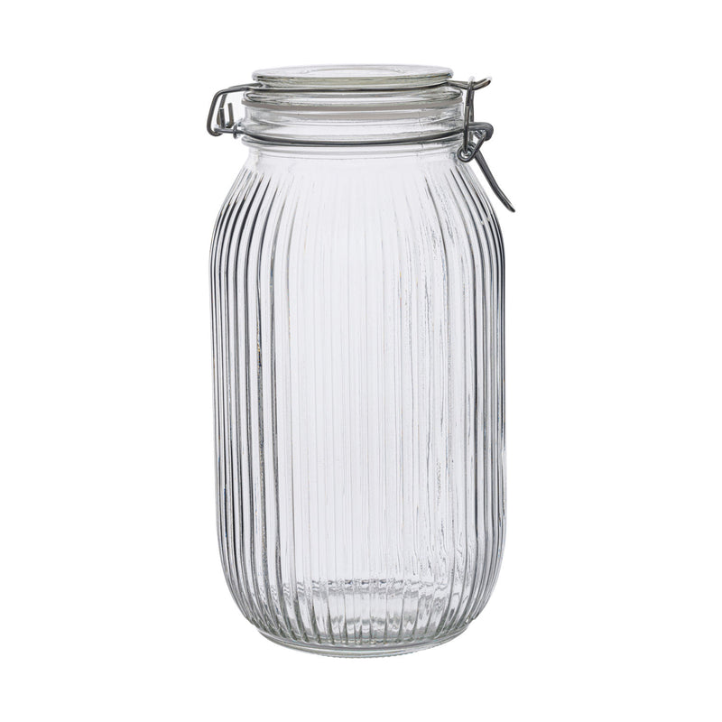 George Home ribbed clip lid canister 2L - British product