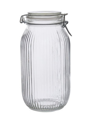George Home ribbed clip lid canister 2L - British product