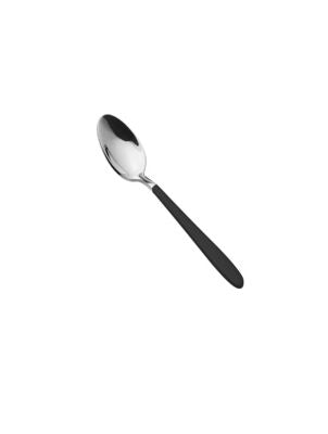 George Home stainless steel teaspoons with black handles, imported from the UK