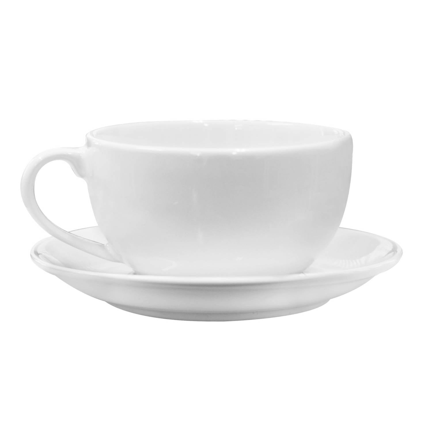 George Home white porcelain teacup and saucer, imported from the UK