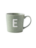 George Home alphabet reactive stoneware mug with letter E - British product