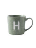 George Home reactive stoneware mug letter H - British product