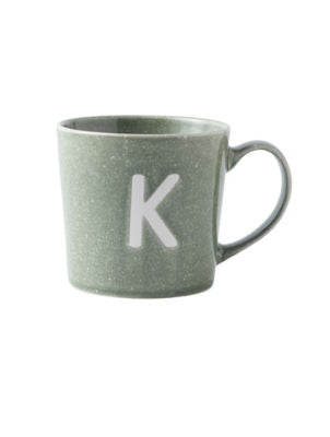 ASDA George Home Alphabet Reactive Stoneware Mug - K- Buy online at McGrocer