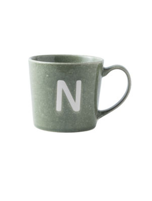 George Home alphabet stoneware mug, UK version