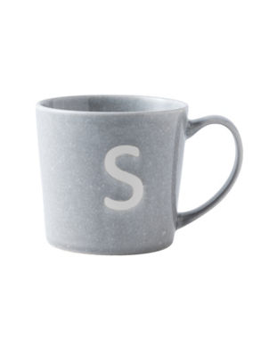 George Home alphabet reactive stoneware mug, imported from the UK