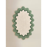 George Home green and cream scallop bath mat 55x85cm - British product