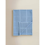 George Home blue cotton cellular shawl blanket 90x70cm (British brand)