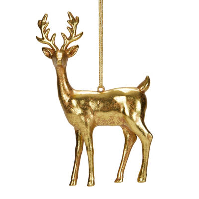 George Home gold reindeer bauble Christmas decoration, imported from the UK