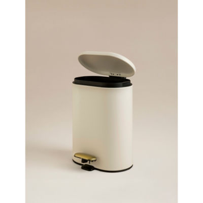 George Home cream lozenge waste steel bin, UK version