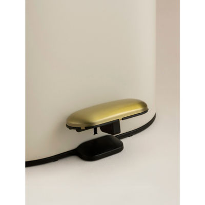 George Home cream lozenge waste steel bin, UK version