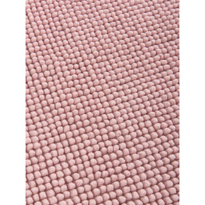 George Home dusky pink solid chenille bath mat, imported from the UK