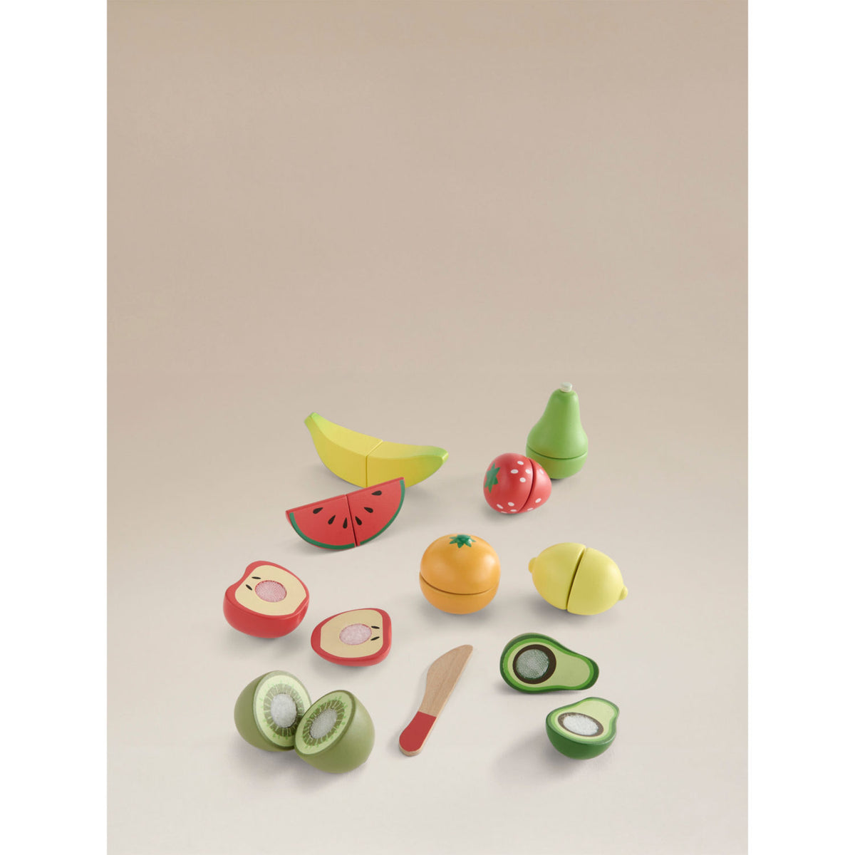 George Home cutting fruit playset wooden knife 12x15x15cm, imported from the UK