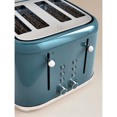 George Home Retro 4-Slice Toaster teal - British product
