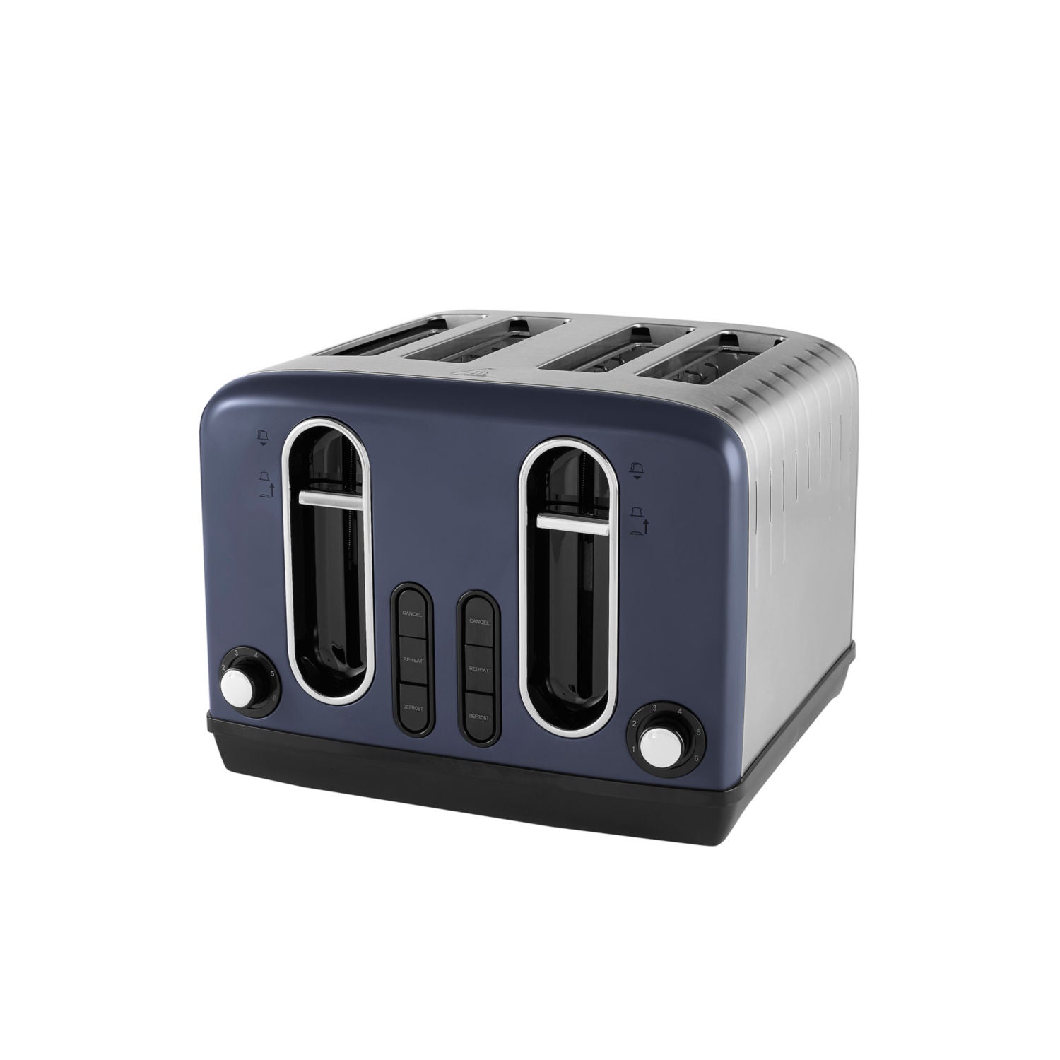 George Home navy stainless steel 4-slice toaster (British brand)