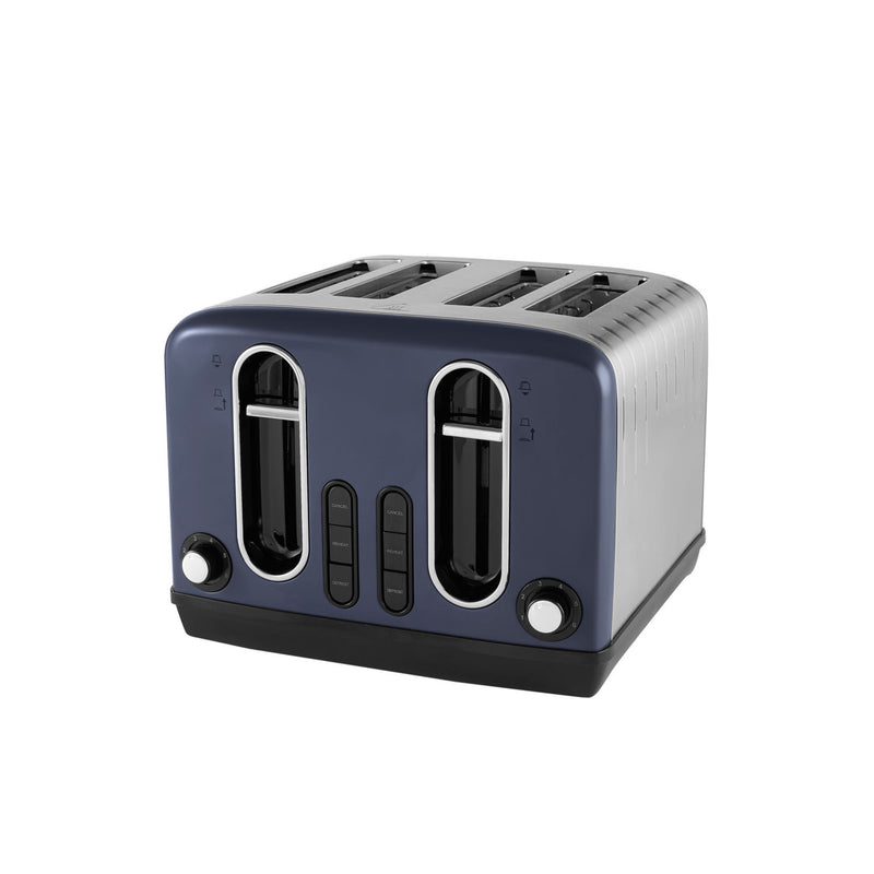 George Home navy stainless steel 4-slice toaster (British brand)