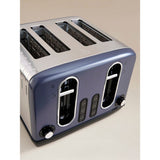 George Home navy stainless steel 4-slice toaster (British brand)