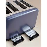 George Home navy stainless steel 4-slice toaster (British brand)