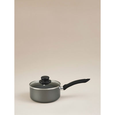 George Home 3-piece non-stick aluminium saucepan set (British brand)