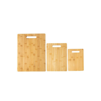 Natural bamboo chopping board set of three sizes, UK version