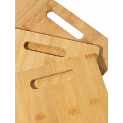 Natural bamboo chopping board set of three sizes, UK version