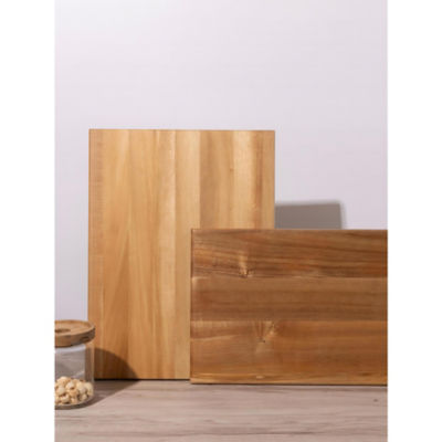 Natural acacia chopping board set of two sizes, UK version
