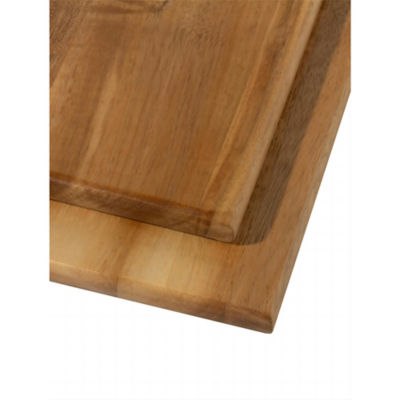 Natural acacia chopping board set of two sizes, UK version