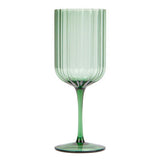 George Home green scallop wine glass 24cm, imported from the UK