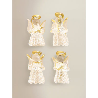 George Home clear angel glass baubles, imported from the UK