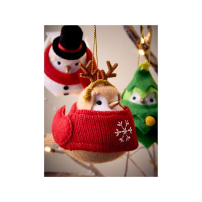 GH Festive Birds multi-coloured decorative set - British product