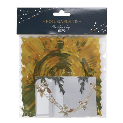 George Home gold foil Christmas garland (British brand)