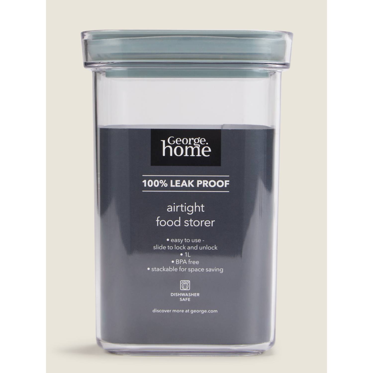 George Home slide and lock food storer 1L - British product