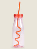 George Home pink milk bottle with straw 540ml - British product