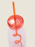 George Home pink milk bottle with straw 540ml - British product