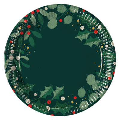 George Home Holly paper plates 12pk 23cm (British brand)