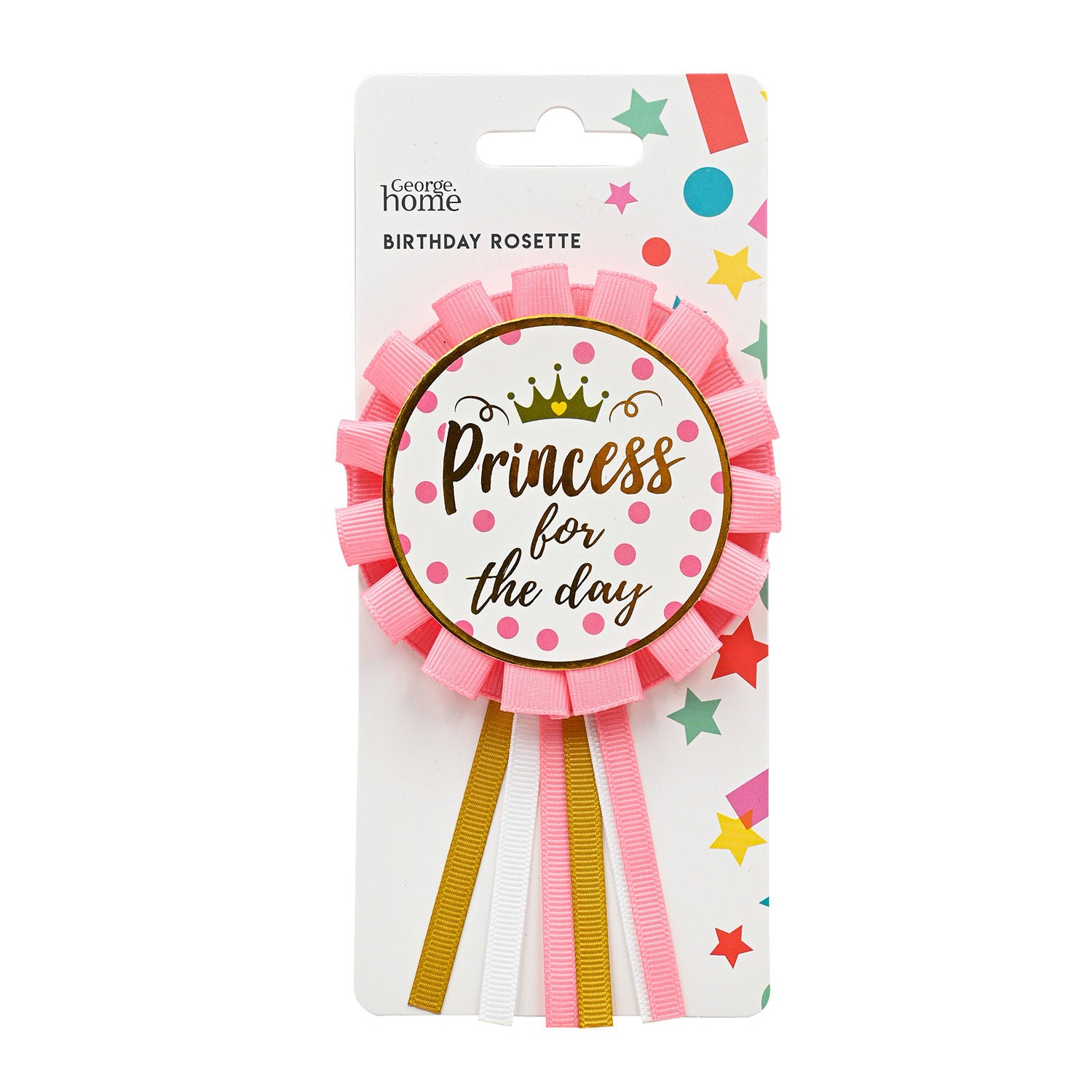 George Home pink glitter rosette, UK version