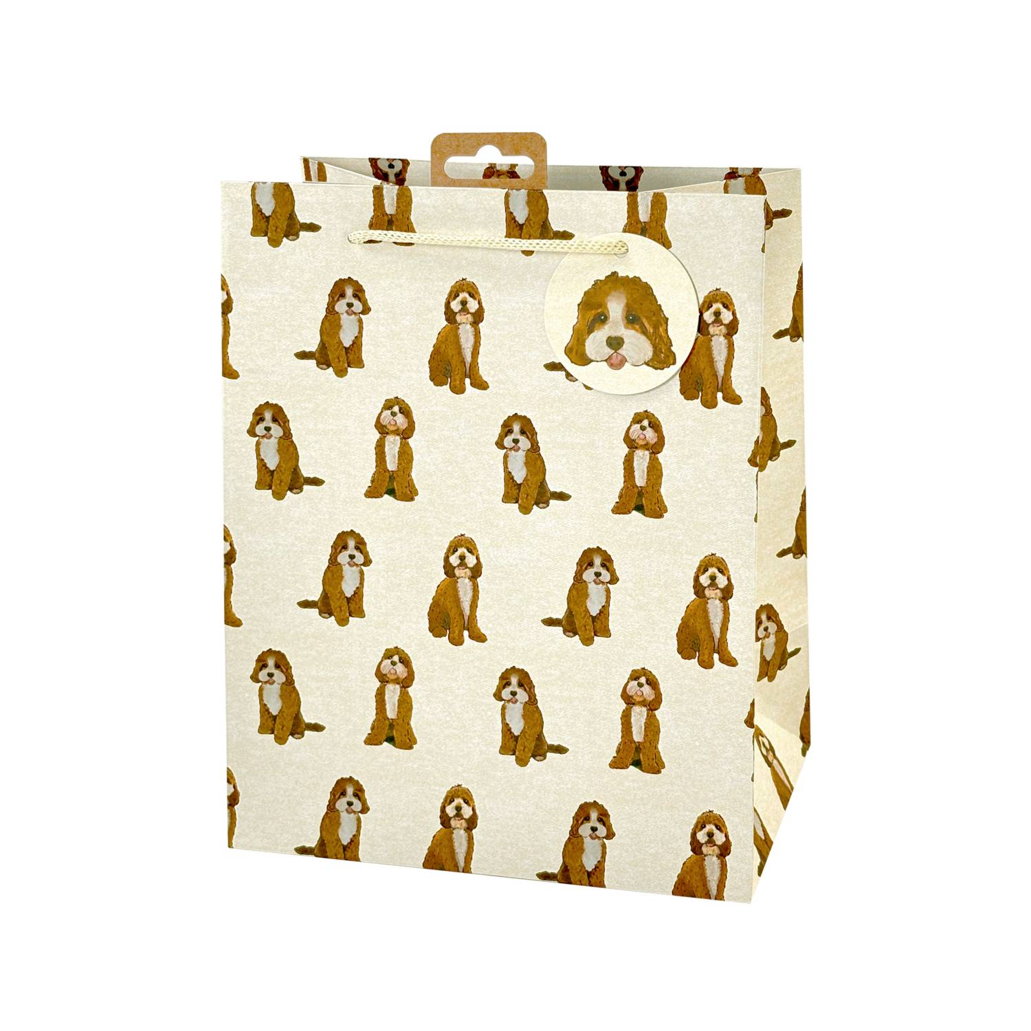 George Cockapoo medium gift bag with handles, imported from the UK