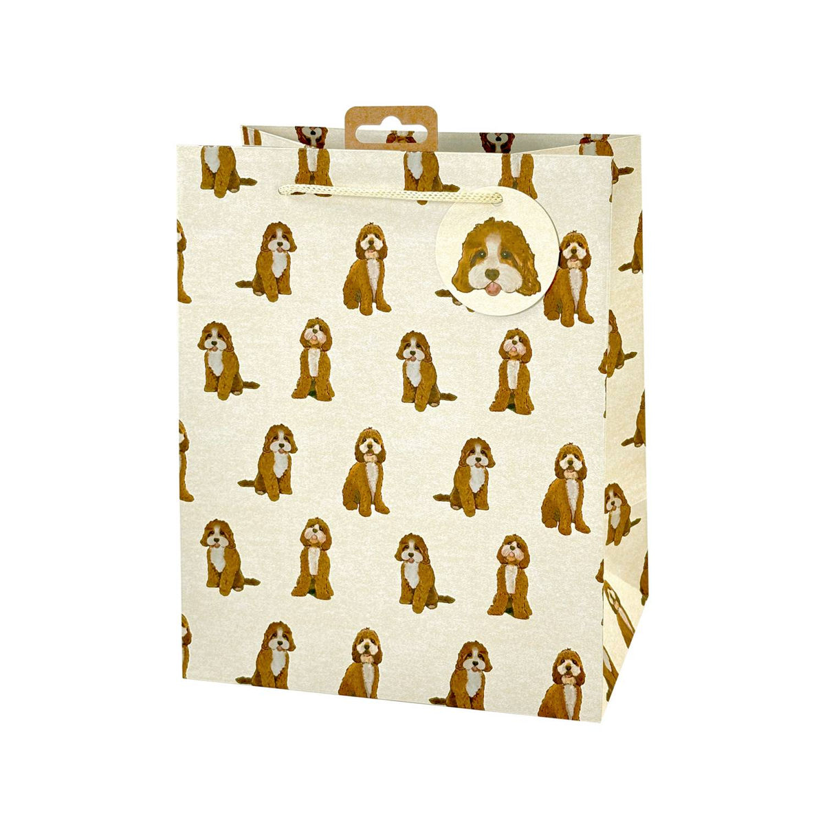George Cockapoo medium gift bag with handles, imported from the UK