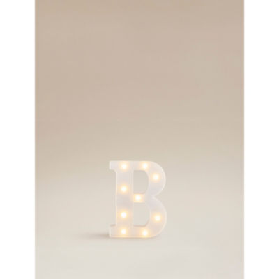 George Home alphabet light letter B white plastic 16x4x22cm - British product