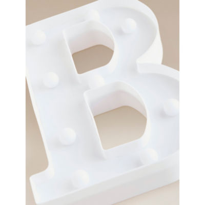 George Home alphabet light letter B white plastic 16x4x22cm - British product