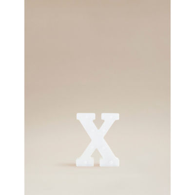 George Home alphabet light letter X white plastic decorative, UK version
